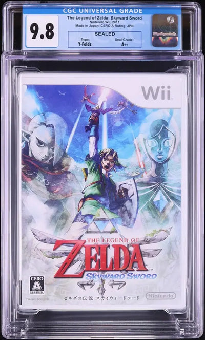 2011 THE LEGEND OF ZELDA: SKYWARD SWORD JAPANESE NINTENDO WII CGC 9.8 A++ SEALED