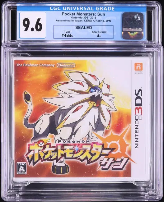 2016 POKEMON: SUN JAPANESE NINTENDO 3DS CGC 9.6 A+ SEALED