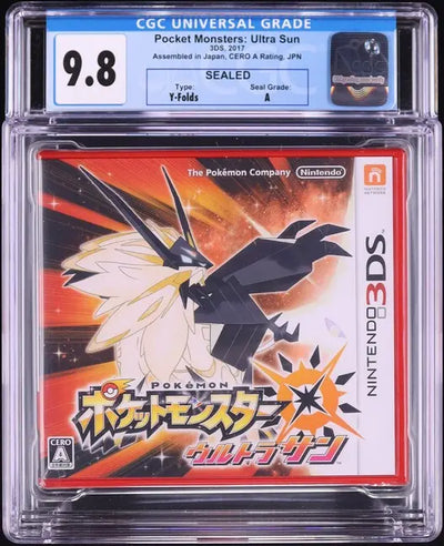 2017 POKEMON ULTRA SUN JAPANESE NINTENDO 3DS CGC 9.8 A SEALED