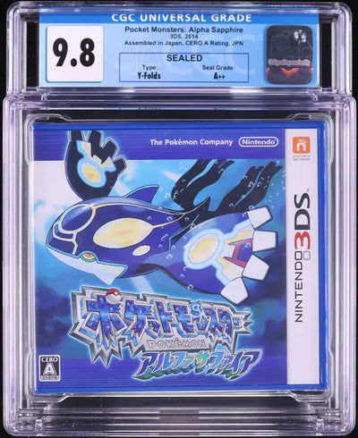 2014 POKEMON: ALPHA SAPPHIRE JAPANESE NINTENDO 3DS CGC 9.8 A++ SEALED