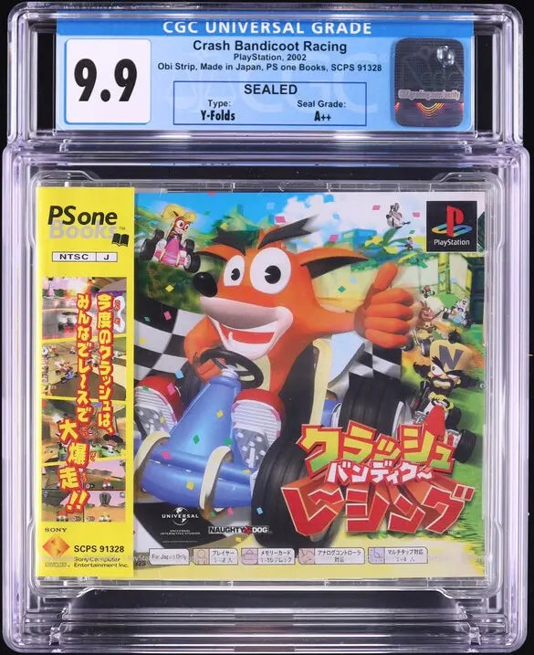 2002 CRASH BANDICOOT RACING JAPANESE PLAYSTATION 1 PS1 CGC 9.9 A++ SEALED