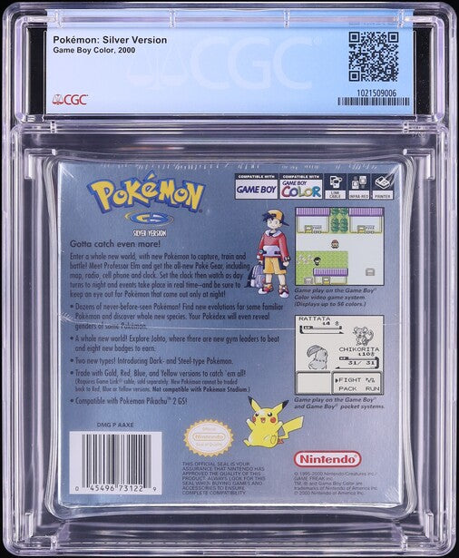 2000 POKEMON SILVER VERSION NINTENDO GAME BOY COLOR GBC CGC 9.2 A++ SEALED