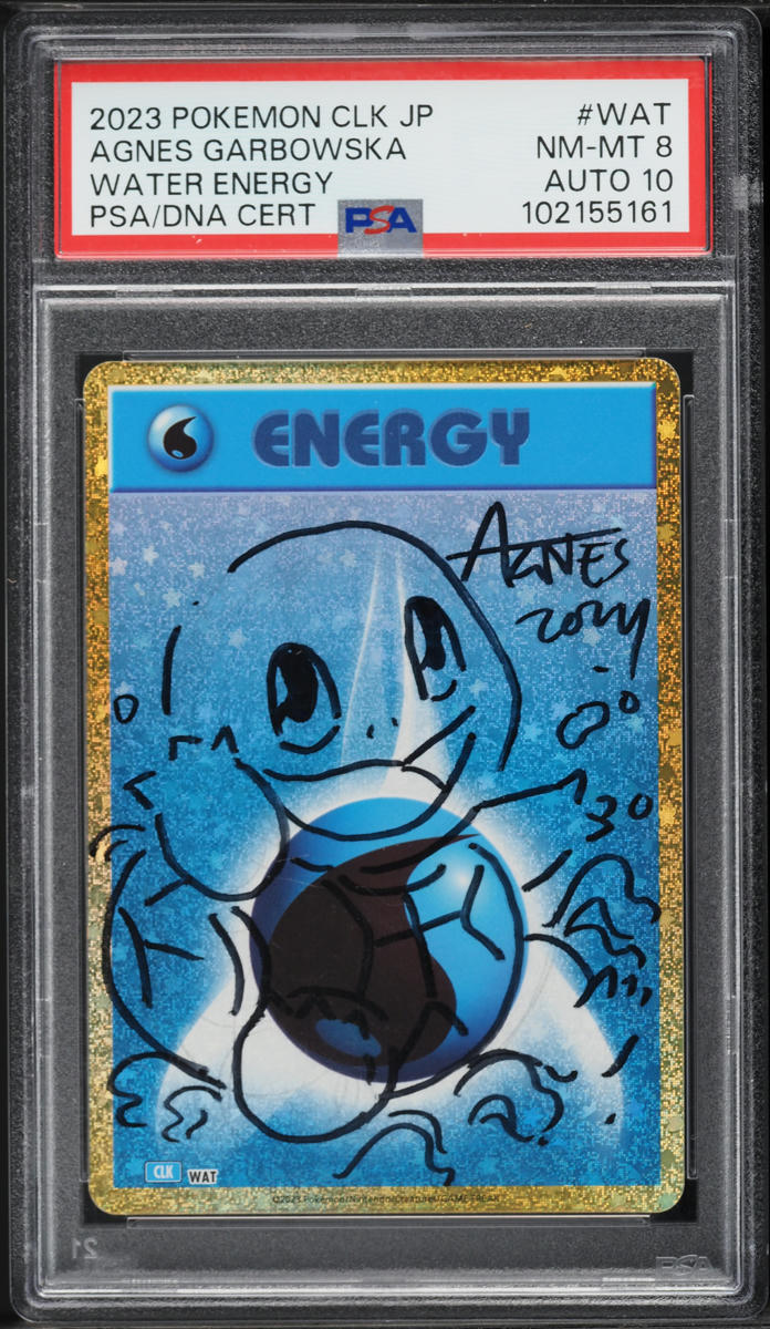 2023 POKEMON WATER ENERGY SQUIRTLE AGNES GARBOWSKA AUTO 10 PSA 8