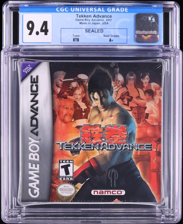2001 TEKKEN ADVANCE NINTENDO GAME BOY ADVANCE GBA CGC 9.4 A+ SEALED