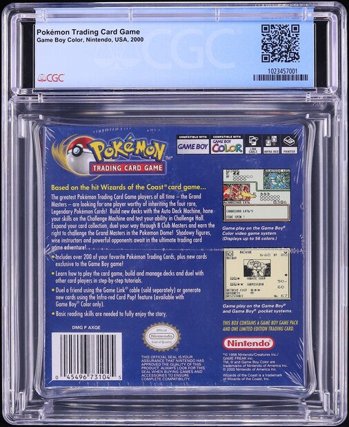 2000 POKEMON TRADING CARD GAME NINTENDO GAME BOY COLOR GBC CGC 9.8 A+ SEALED