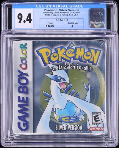 2000 POKEMON SILVER VERSION NINTENDO GAME BOY COLOR GBC CGC 9.4 A SEALED