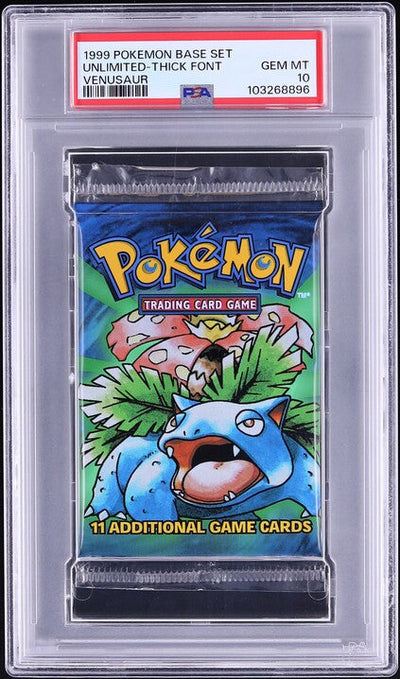 1999 POKEMON BASE SET VENUSAUR BOOSTER PACK PSA 10