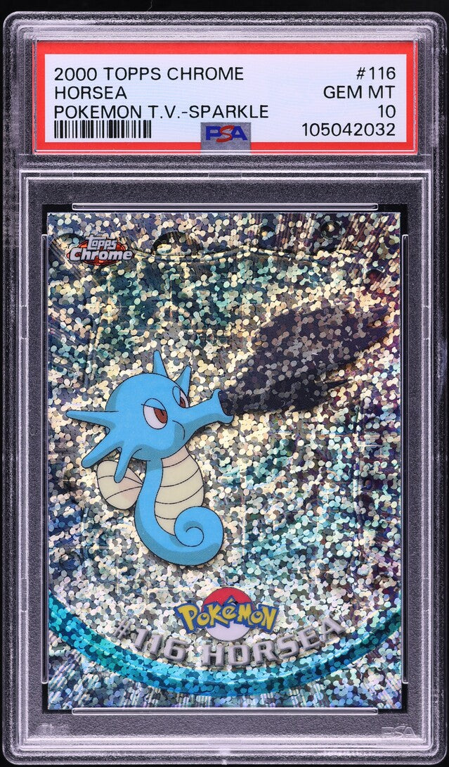 2000 TOPPS CHROME POKEMON T.V. SPARKLE HORSEA #116 PSA 10 GEM MINT