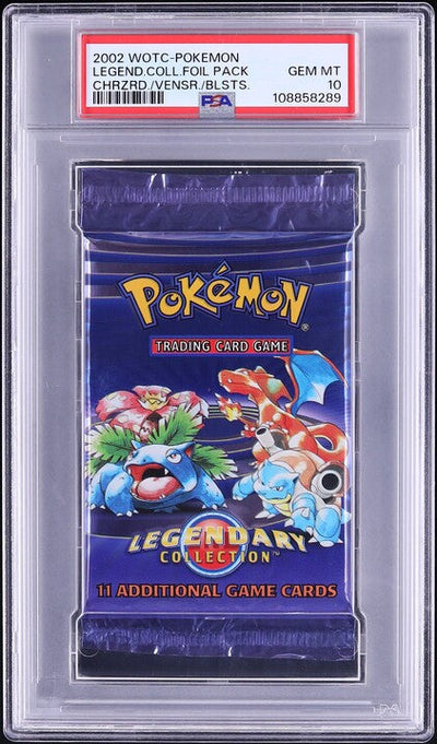 2002 POKEMON LEGENDARY COLLECTION BLASTOISE CHARIZARD VENUSAUR BOOSTER PACK PSA 10