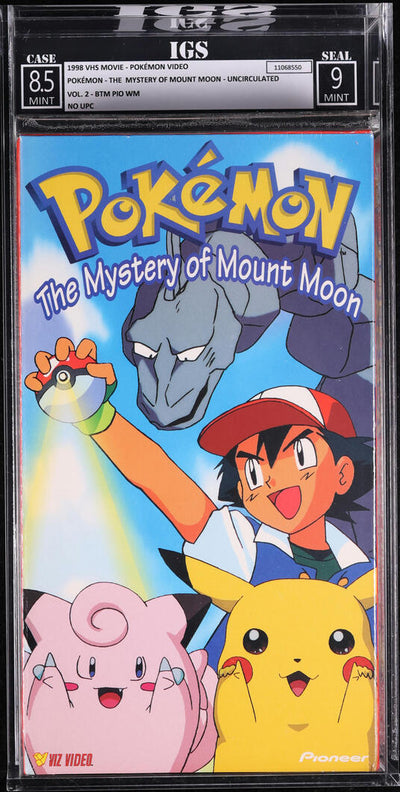 1998 POKEMON THE MYSTERY OF MOUNT MOON VHS IGS 8.5 CASE 9 SEAL SEALED