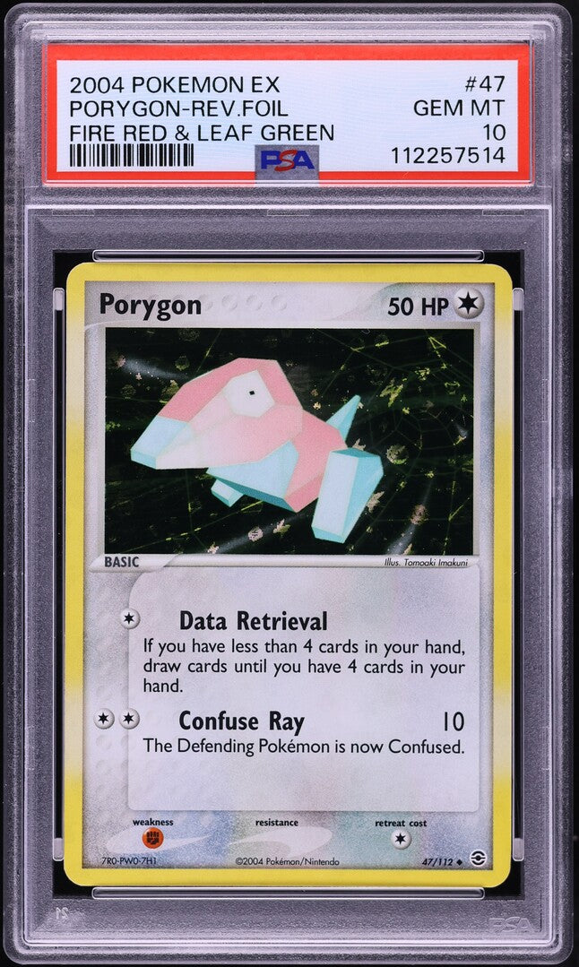2004 POKEMON EX FIRE RED LEAF GREEN REVERSE HOLO PORYGON #47 PSA 10 GEM MINT