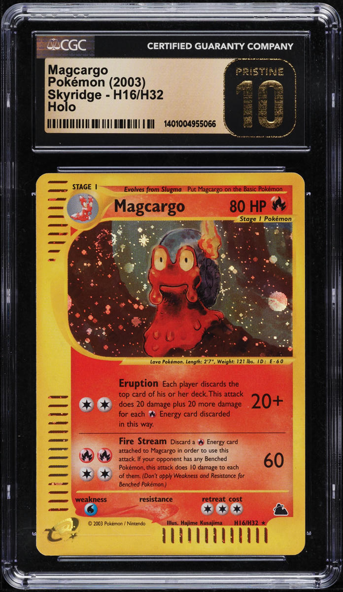 2003 POKEMON SKYRIDGE HOLO MAGCARGO #H16 CGC 10 PRISTINE