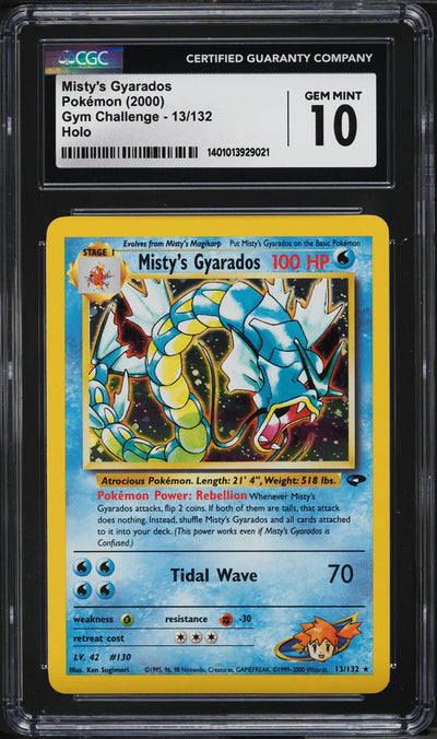 2000 POKEMON GYM CHALLENGE HOLO MISTY'S GYARADOS #13 CGC 10