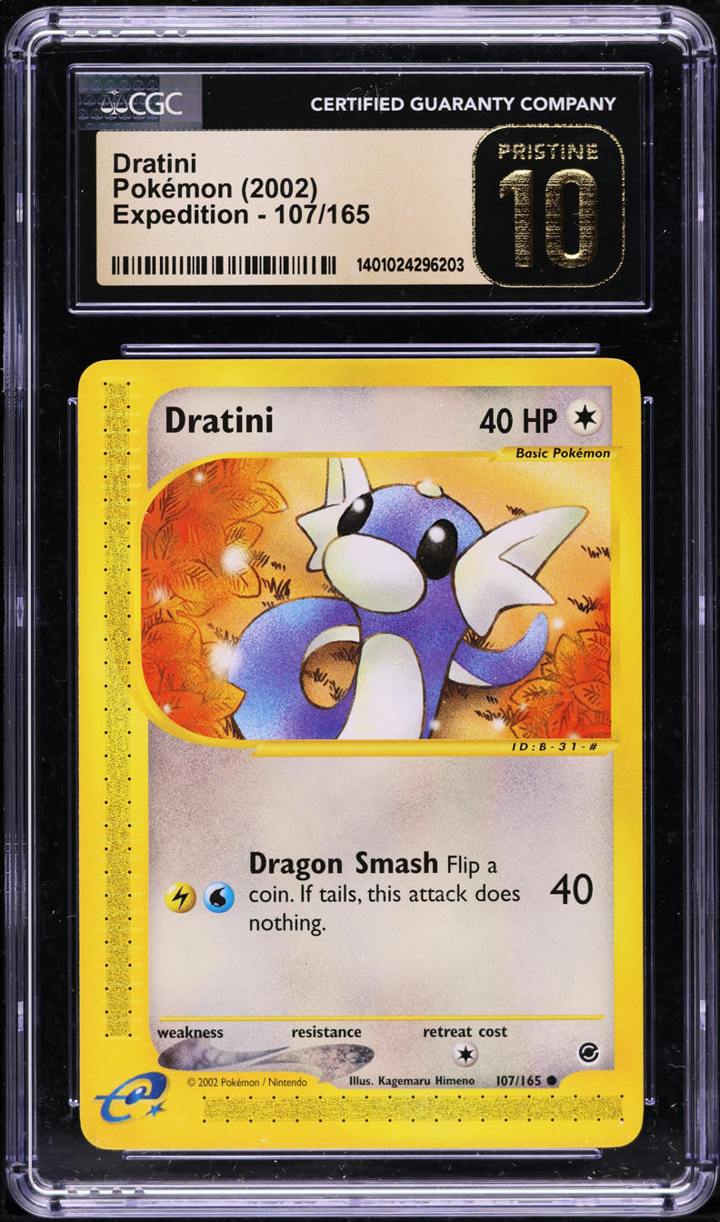 2002 POKEMON EXPEDITION DRATINI #107 CGC 10 PRISTINE