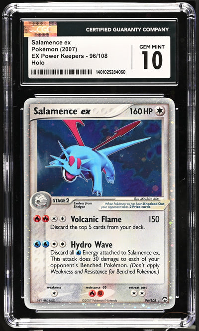 2007 POKEMON EX POWER KEEPERS HOLO SALAMENCE EX #96 CGC 10 GEM MINT