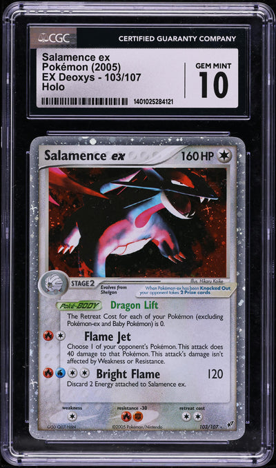 2005 POKEMON EX DEOXYS HOLO SALAMENCE EX #103 CGC 10 GEM MINT