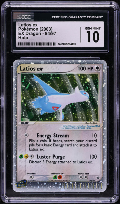 2003 POKEMON EX DRAGON HOLO LATIOS EX #94 CGC 10 GEM MINT