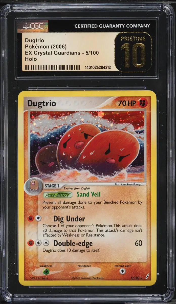 2006 POKEMON EX CRYSTAL GUARDIANS HOLO DUGTRIO #5 CGC 10 PRISTINE