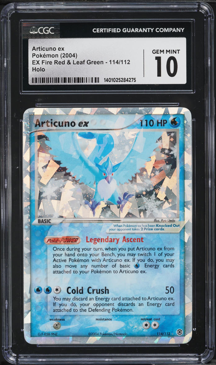2004 POKEMON EX FIRE RED & LEAF GREEN ARTICUNO EX #114 CGC 10 GEM MINT
