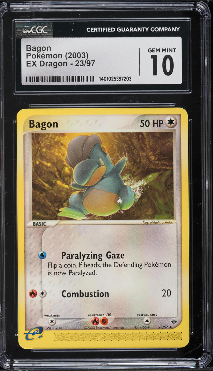 2003 POKEMON EX DRAGON BAGON #23 CGC 10 GEM MINT