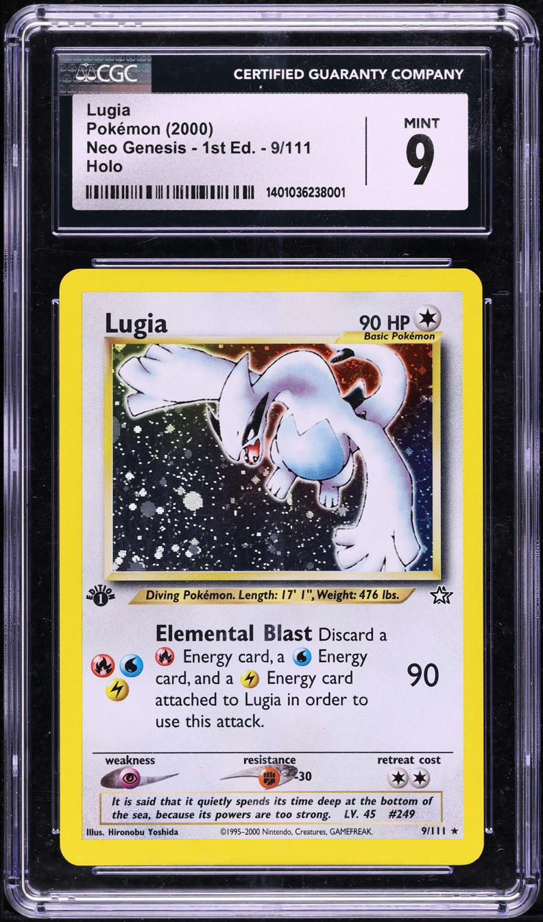 2000 POKEMON NEO GENESIS 1ST EDITION HOLO LUGIA #9 CGC 9 MINT