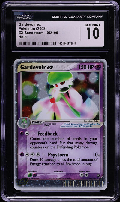 2003 POKEMON EX SANDSTORM HOLO GARDEVOIR EX #96 CGC 10 GEM MINT