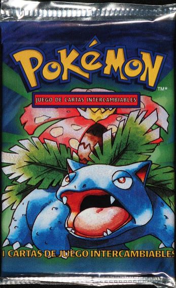 1999 POKEMON SPANISH BASE SET VENUSAUR BOOSTER PACK SEALED *GENERIC IMAGE*