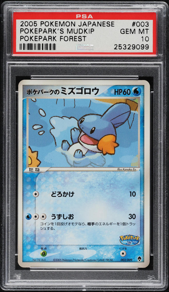 2005 POKEMON JAPANESE POKEPARK FOREST POKEPARK'S MUDKIP #3 PSA 10 GEM MINT