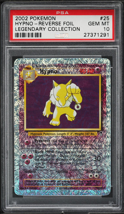 2002 POKEMON LEGENDARY COLLECTION REVERSE HOLO HYPNO #25 PSA 10 GEM MINT