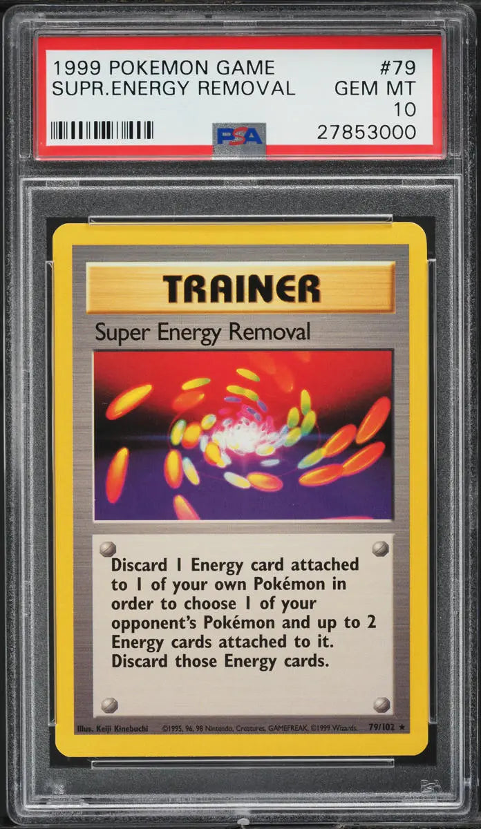 1999 POKEMON BASE SET SUPER ENERGY REMOVAL #79 PSA 10 GEM MINT