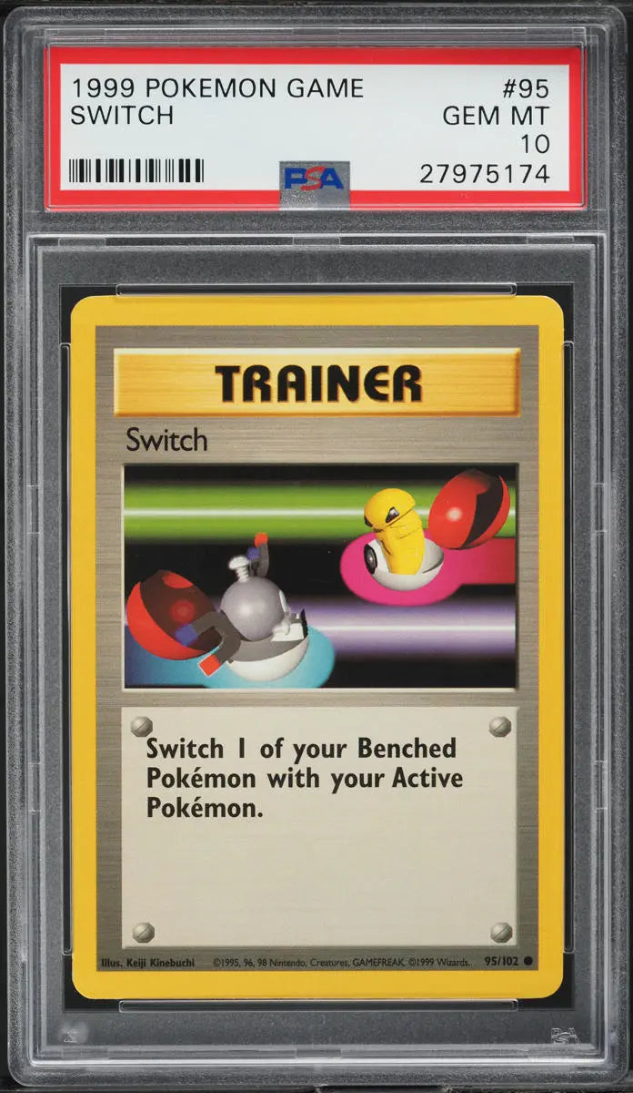 1999 POKEMON BASE SET SWITCH #95 PSA 10 GEM MINT