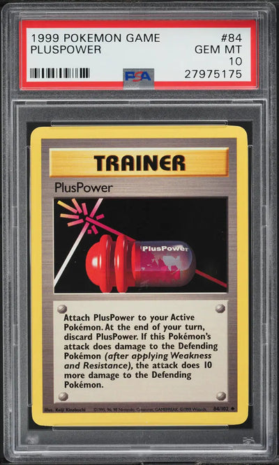 1999 POKEMON BASE SET PLUSPOWER #84 PSA 10 GEM MINT