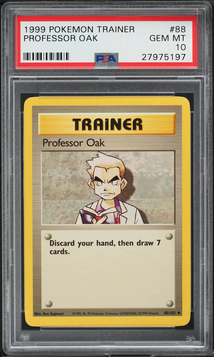 1999 POKEMON BASE SET PROFESSOR OAK #88 PSA 10 GEM MINT