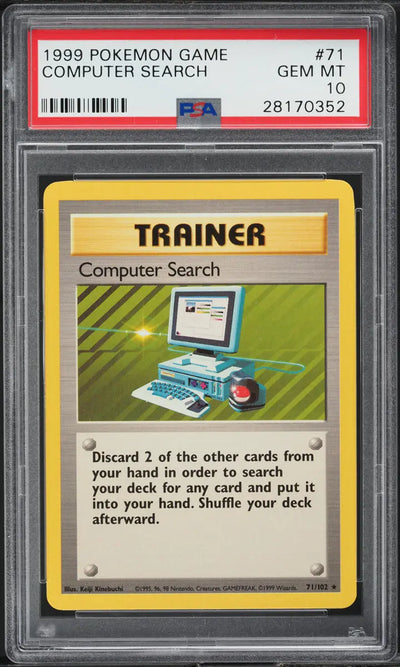 1999 POKEMON BASE SET COMPUTER SEARCH #71 PSA 10 GEM MINT