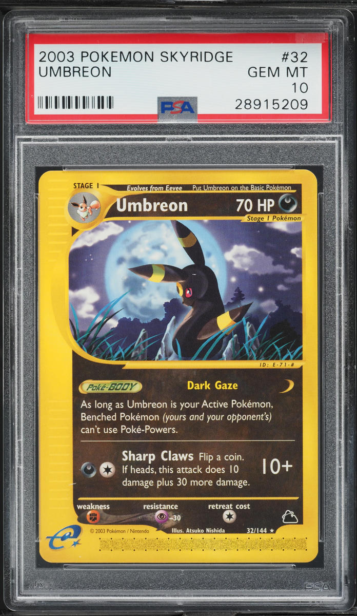 2003 POKEMON SKYRIDGE UMBREON #32 PSA 10 GEM MINT