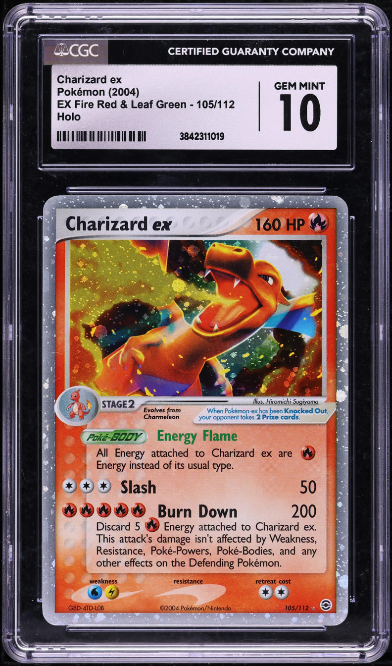 2004 POKEMON EX FIRE RED & LEAF GREEN HOLO CHARIZARD EX #105 CGC 10 GEM MINT