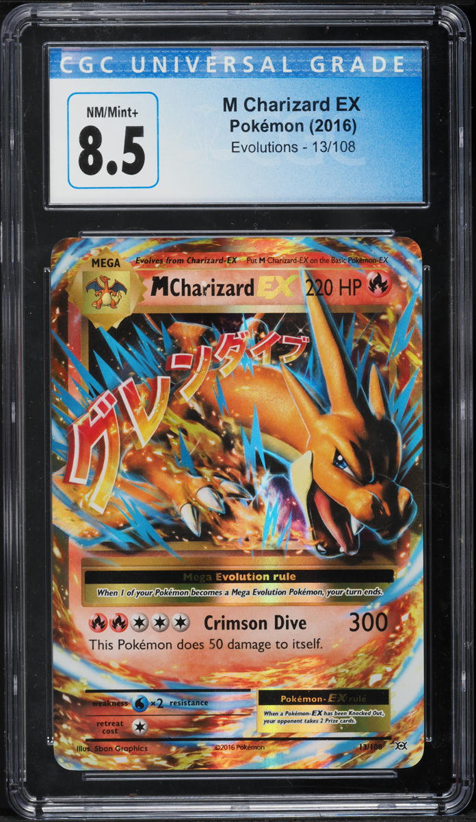 2016 POKEMON XY EVOLUTIONS M CHARIZARD EX #13 CGC 8.5 NM-MT+