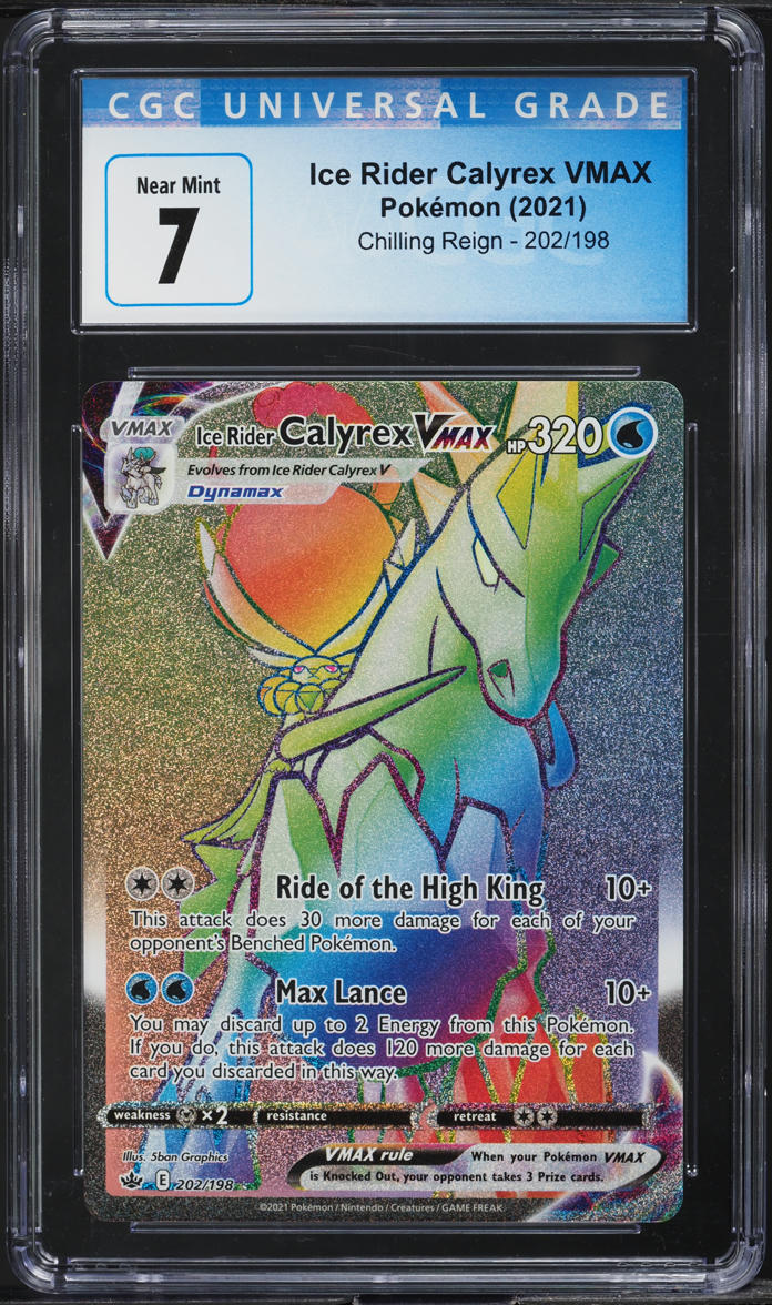 2021 POKEMON SWSH CHILLING REIGN HYPER RARE ICE RIDER CALYREX VMAX #20 ...