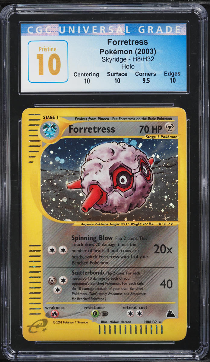 2003 POKEMON SKYRIDGE HOLO FORRETRESS #H8 CGC 10 PRISTINE