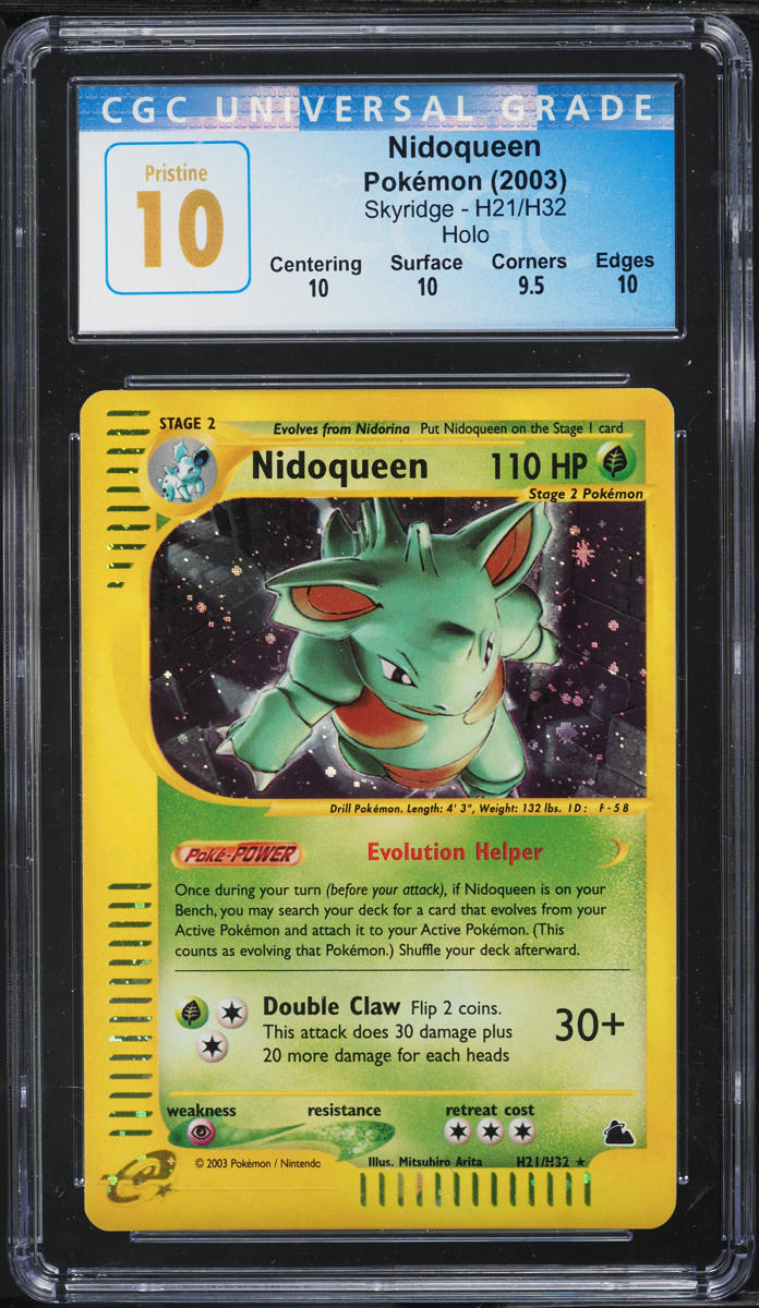 2003 POKEMON SKYRIDGE HOLO NIDOQUEEN #H21 CGC 10 PRISTINE