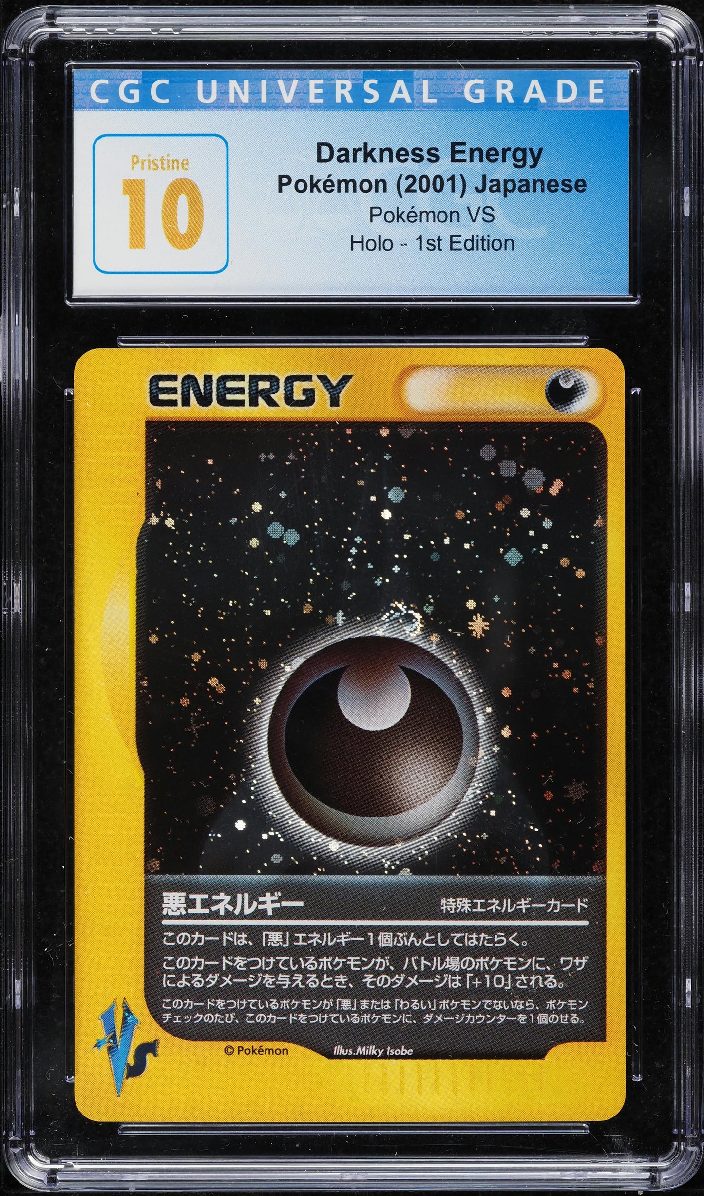 2001 POKEMON JAPANESE VS 1ST EDITION HOLO DARKNESS ENERGY CGC 10 PRISTINE