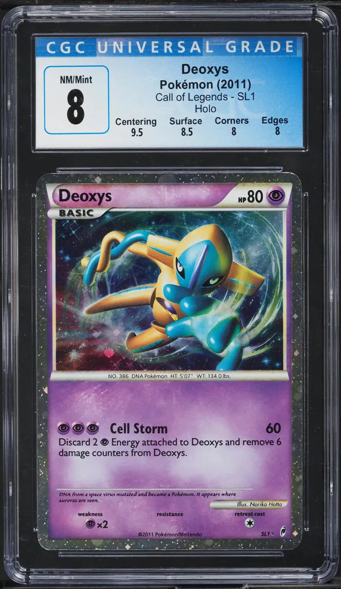 2011 POKEMON CALL OF LEGENDS HOLO DEOXYS #SL1 CGC 8 NM-MT