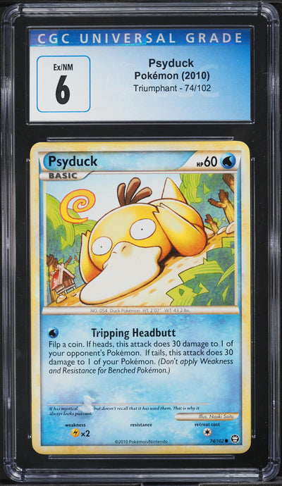 2010 POKEMON TRIUMPHANT PSYDUCK #74 CGC 6