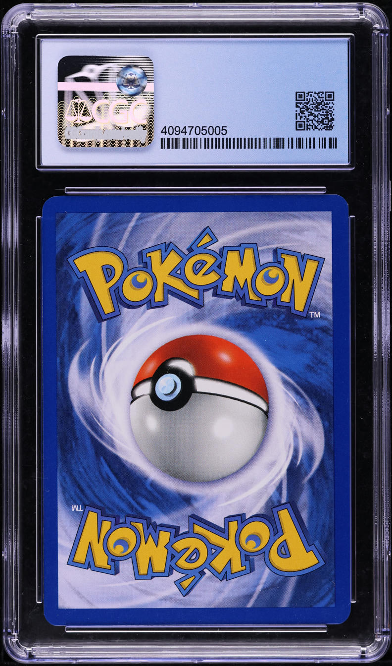 1999 POKEMON BASE SET 2-PLAYER CD STARTER 1ST EDITION COSMOS HOLO MACHAMP #8 CGC 10 PRISTINE