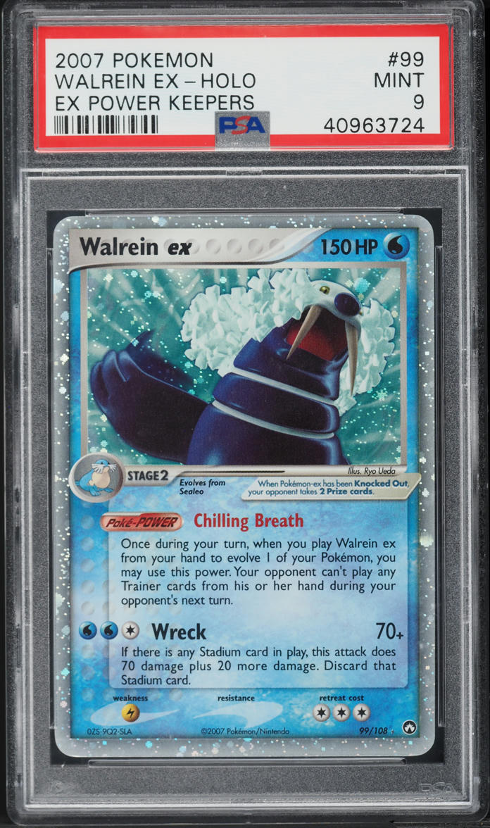 2007 POKEMON EX POWER KEEPERS HOLO WALREIN EX #99 PSA 9 MINT