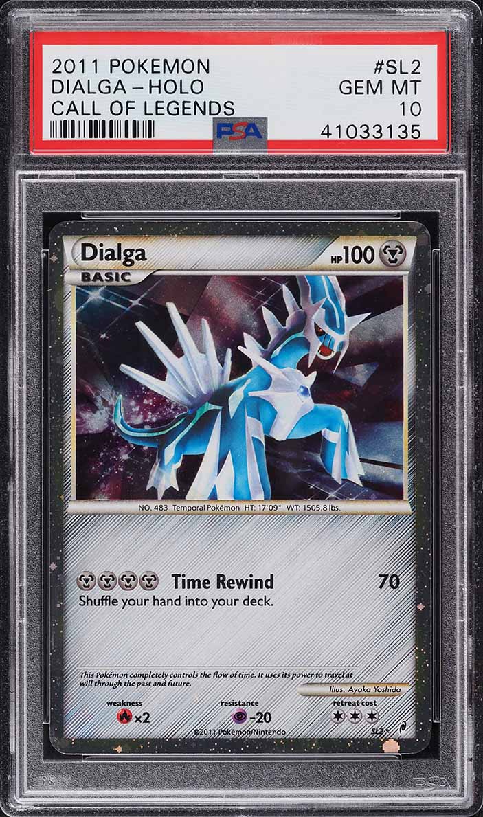 2011 POKEMON CALL OF LEGENDS HOLO SHINY DIALGA #SL2 PSA 10 GEM MINT