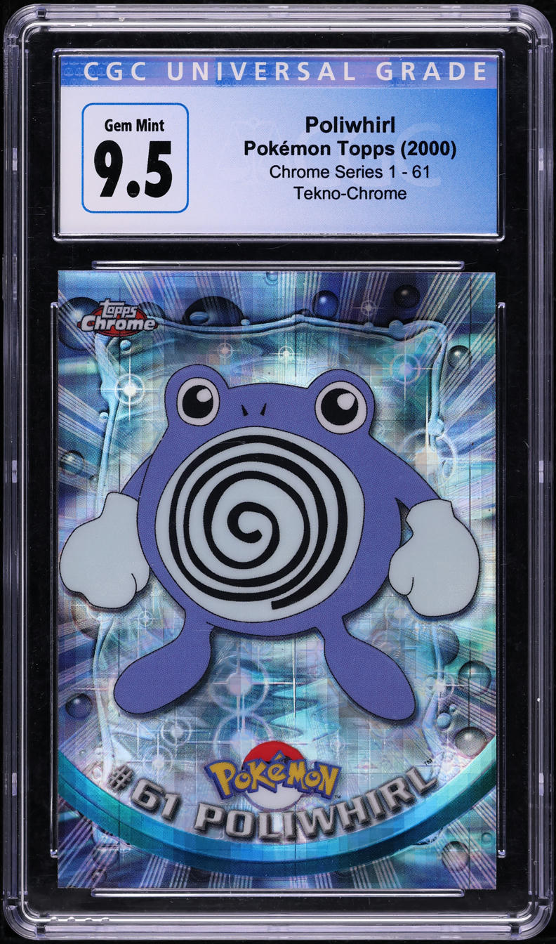 2000 TOPPS CHROME POKEMON SERIES 1 TEKNO POLIWHIRL #61 CGC 10