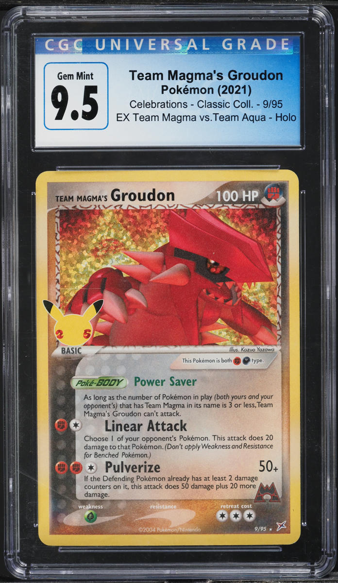 2021 POKEMON SWSH CELEBRATIONS CLASSIC COLLECTION MAGMA'S GROUDON #9 CGC 10 GEM