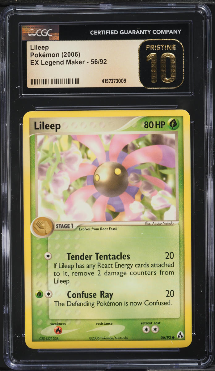 2006 POKEMON EX LEGEND MAKER LILEEP #56 CGC 10 PRISTINE