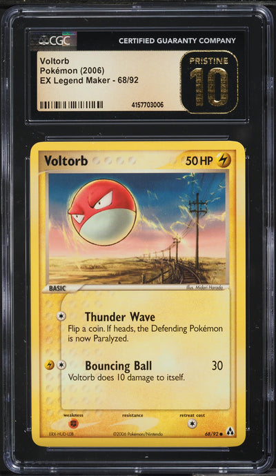 2006 POKEMON EX LEGEND MAKER VOLTORB #68 CGC 10 PRISTINE